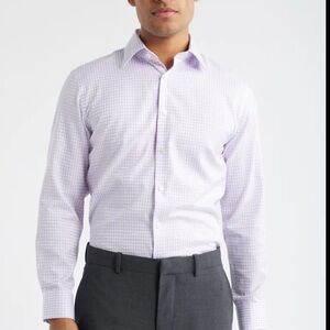 Men's Light Purple Checkered Nordstrom Shirt | Easter | Dress Shirt
